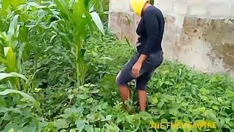 Agriculture Teacher Visits Her Students' Maize Garden And Gets Seduced By A Lucky College Boy
