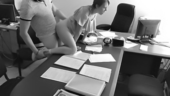 Boss'S Quickie With Secretary Caught On Hidden Camera In The Office