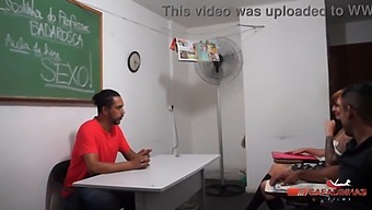 The Naughty Student In The Badaro Teacher'S Class. Rubens Badaro